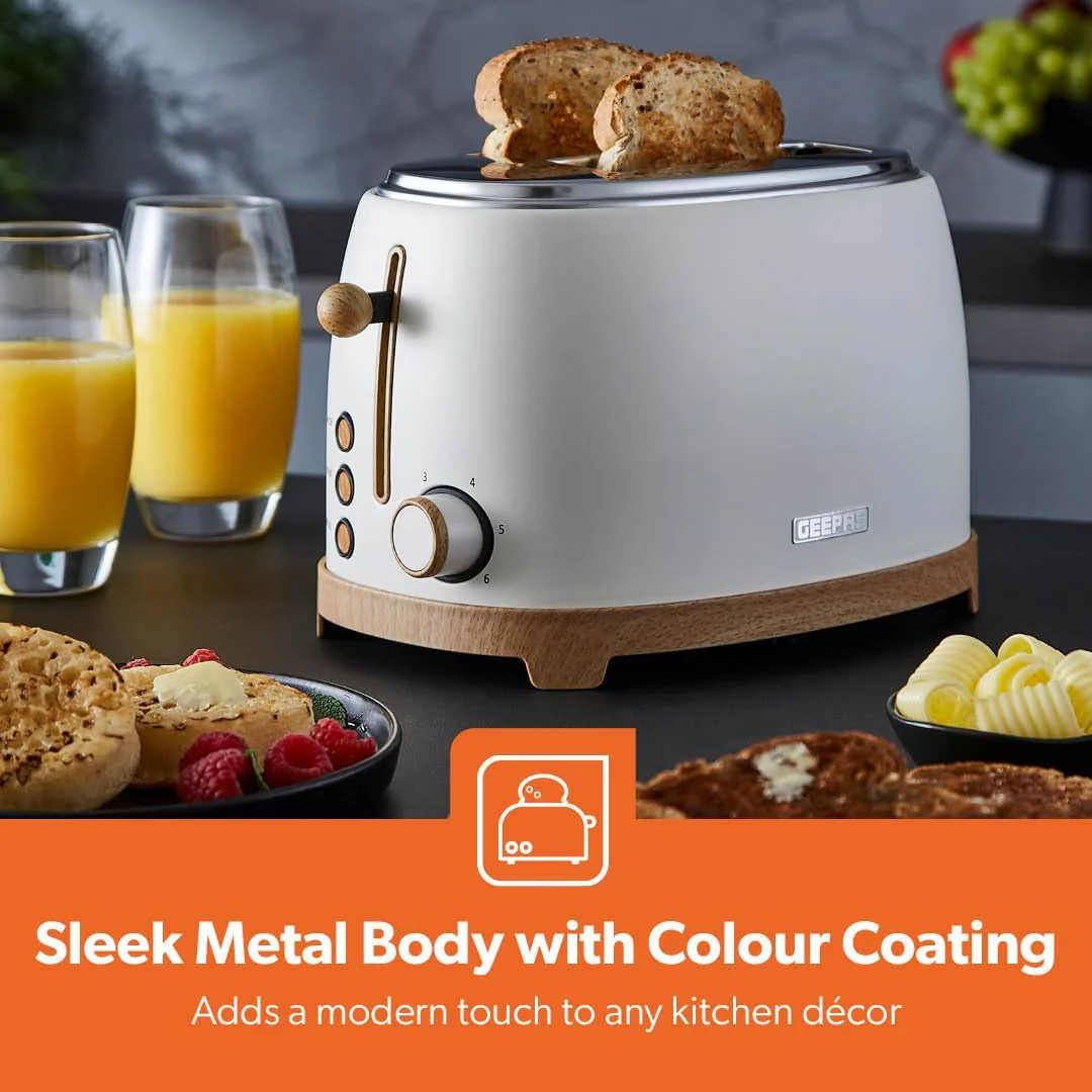 NordiQ Cream 2-Slice Toaster & 1.7L Electric Kettle Set - Image 8
