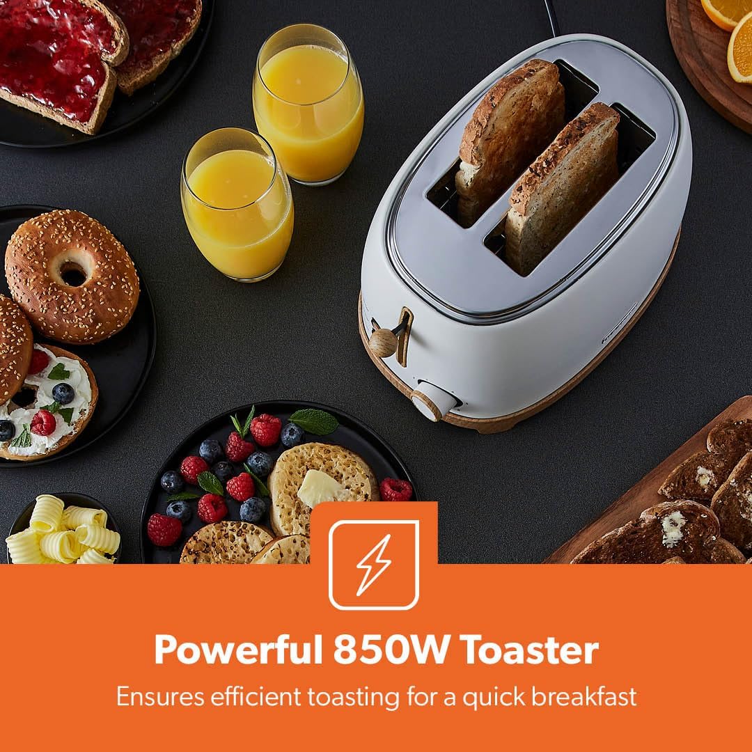 NordiQ Cream 2-Slice Toaster & 1.7L Electric Kettle Set - Image 9