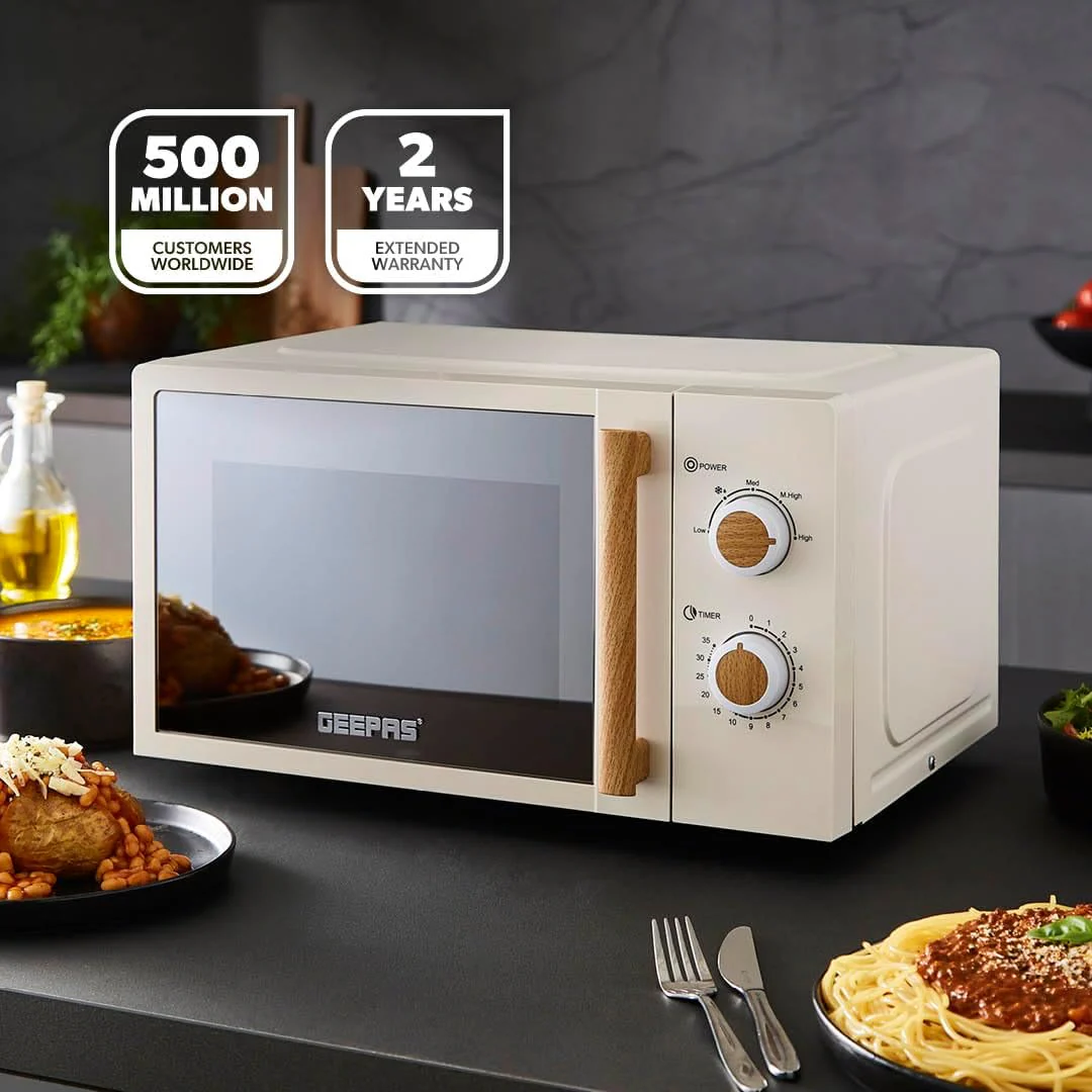 NordiQ Cream 20L Microwave, Electric Kettle and Two-Slice Toaster Set - Image 2