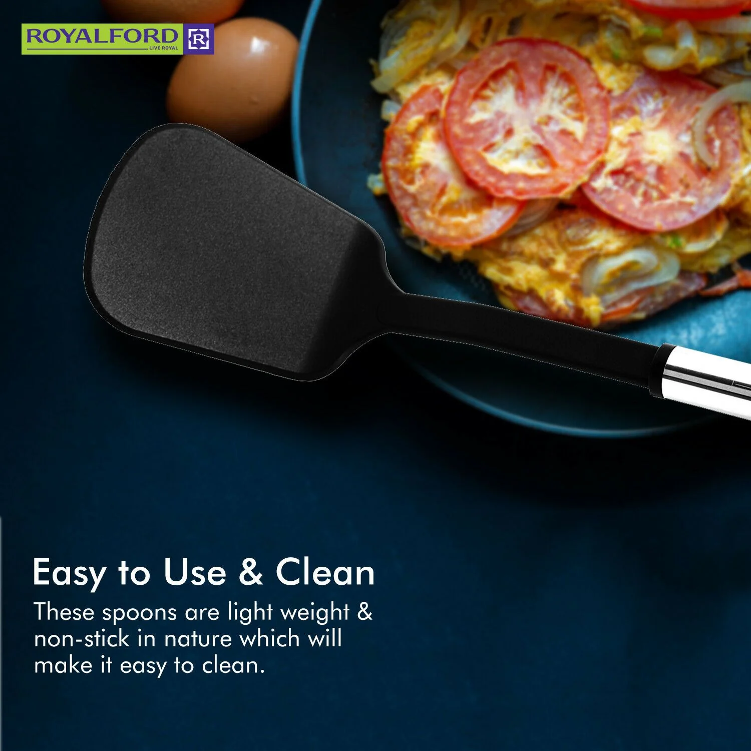 Nylon Kitchen Cooking Utensils Set (5 Pieces) Royalford - Image 3
