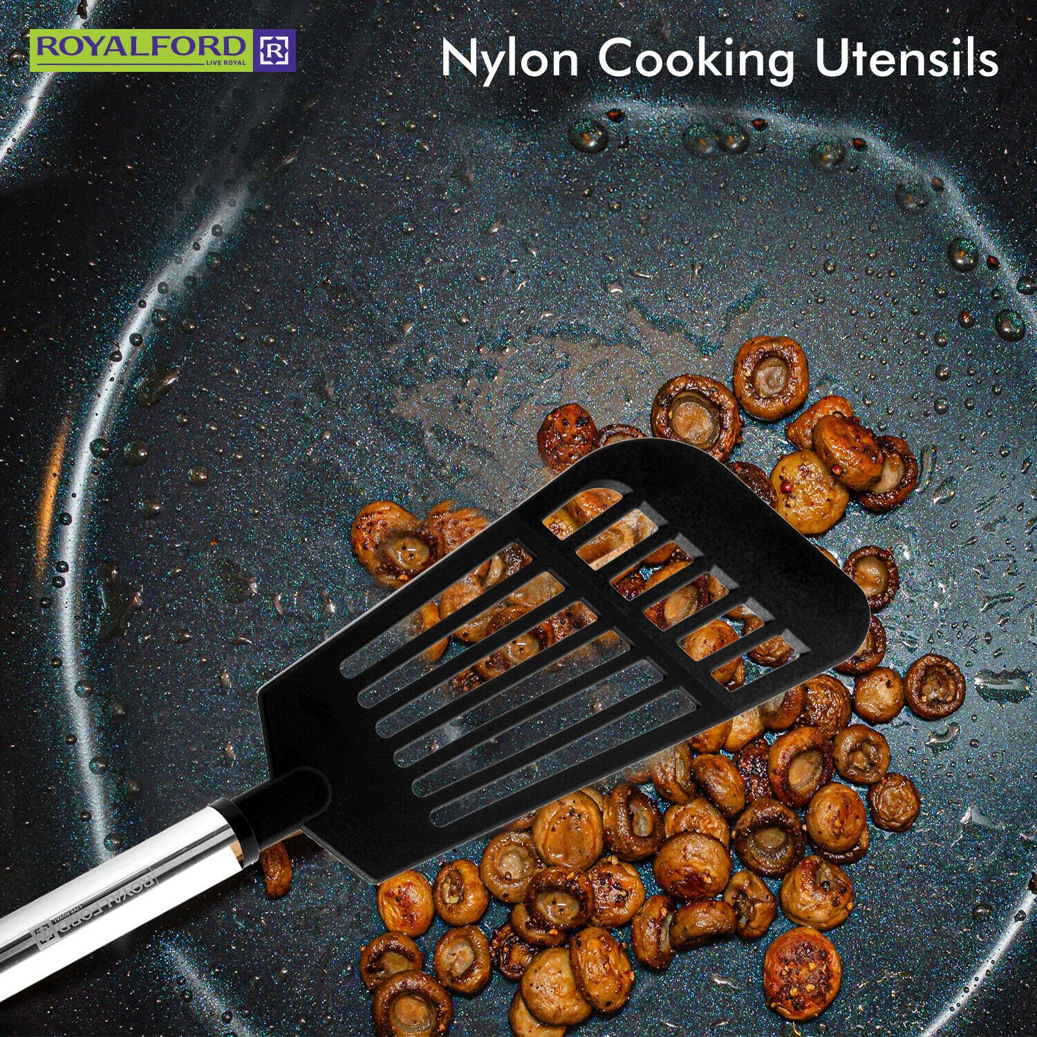 Nylon Kitchen Cooking Utensils Set (5 Pieces) Royalford - Image 4