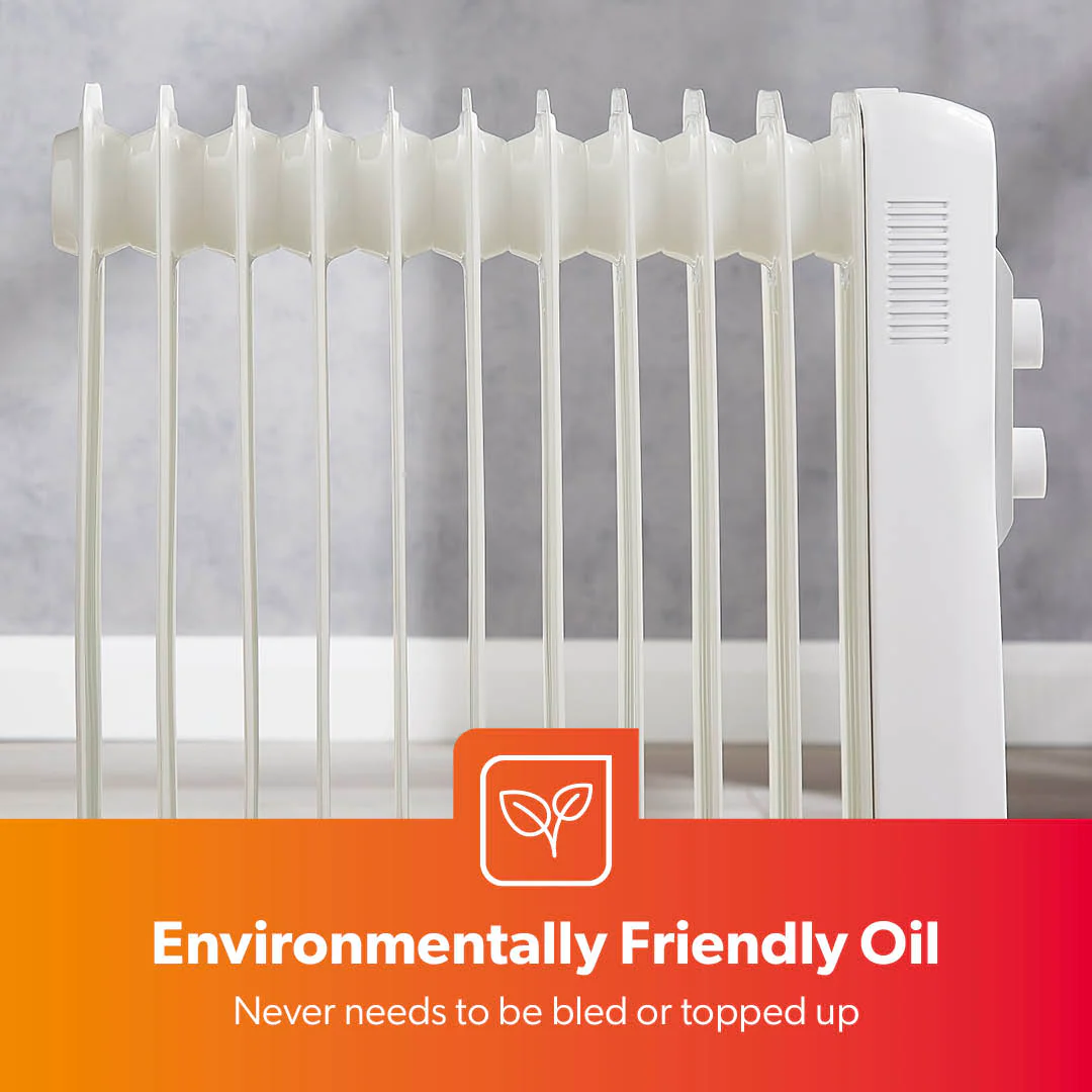11-Fin Portable Oil Filled Electric Radiator Heater - Image 8