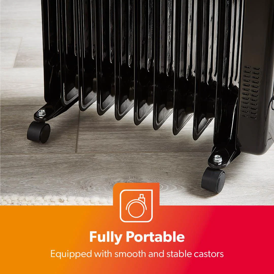 Oil-Filled Touchscreen Digital Oil-Filled Radiator Heater With Remote - Image 9