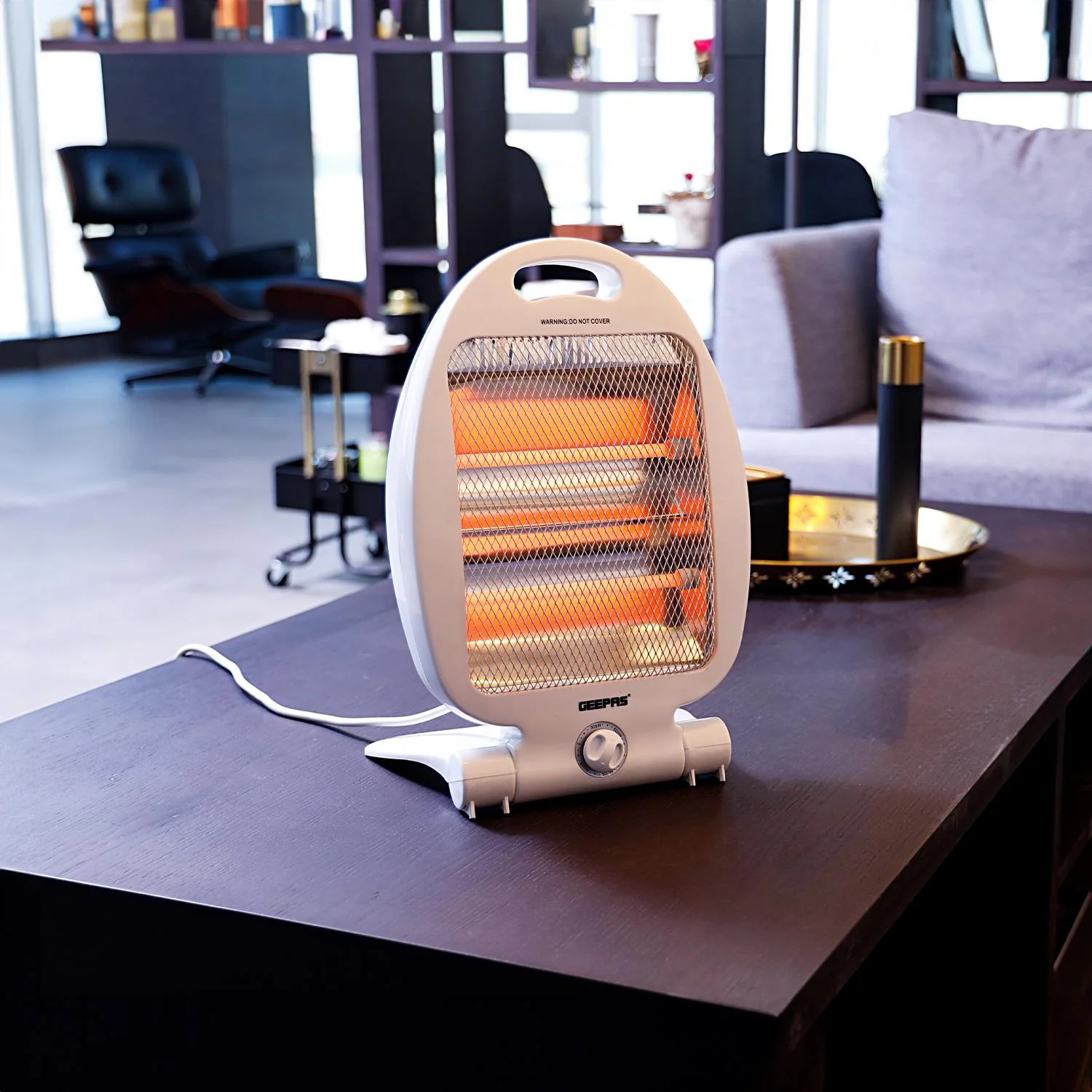 800W Pack of 2 Instant Heat Halogen Heaters - Image 2