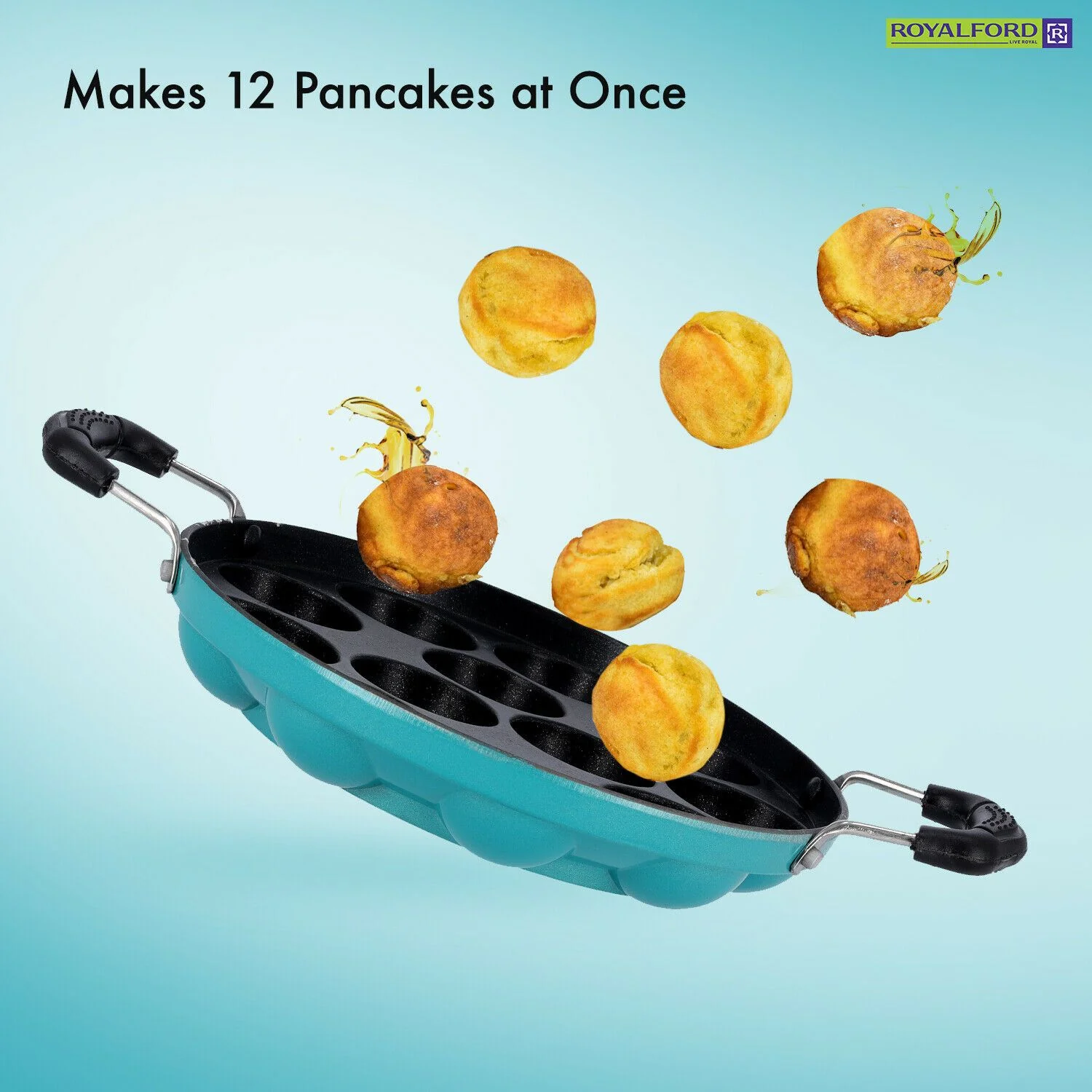 Appam Pancake Aebleskiver Frying Pan By Royalford - Image 4