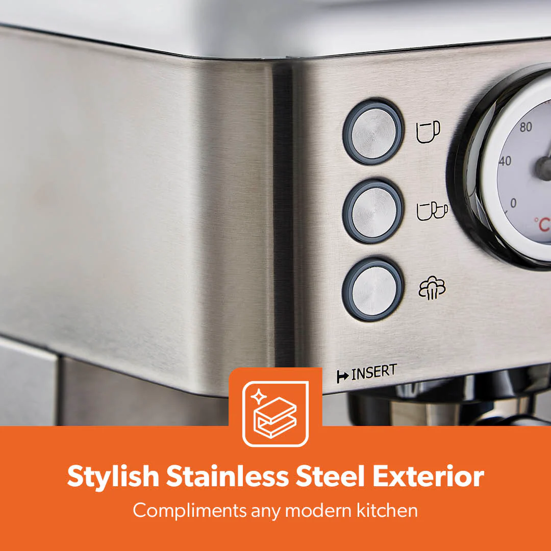 15-Bar Platinum Series Luxury Espresso Coffee Machine - Image 9
