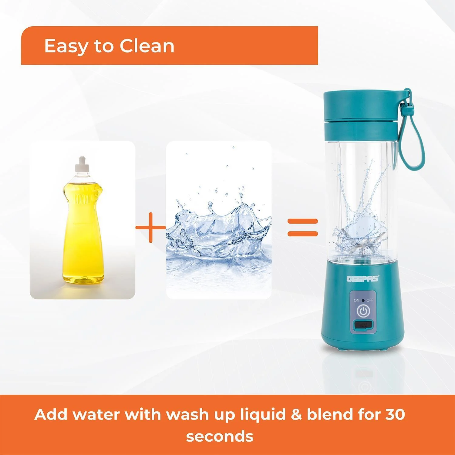 Blue Portable Blender 330ML Rechargeable Fruit Mixer - Image 4