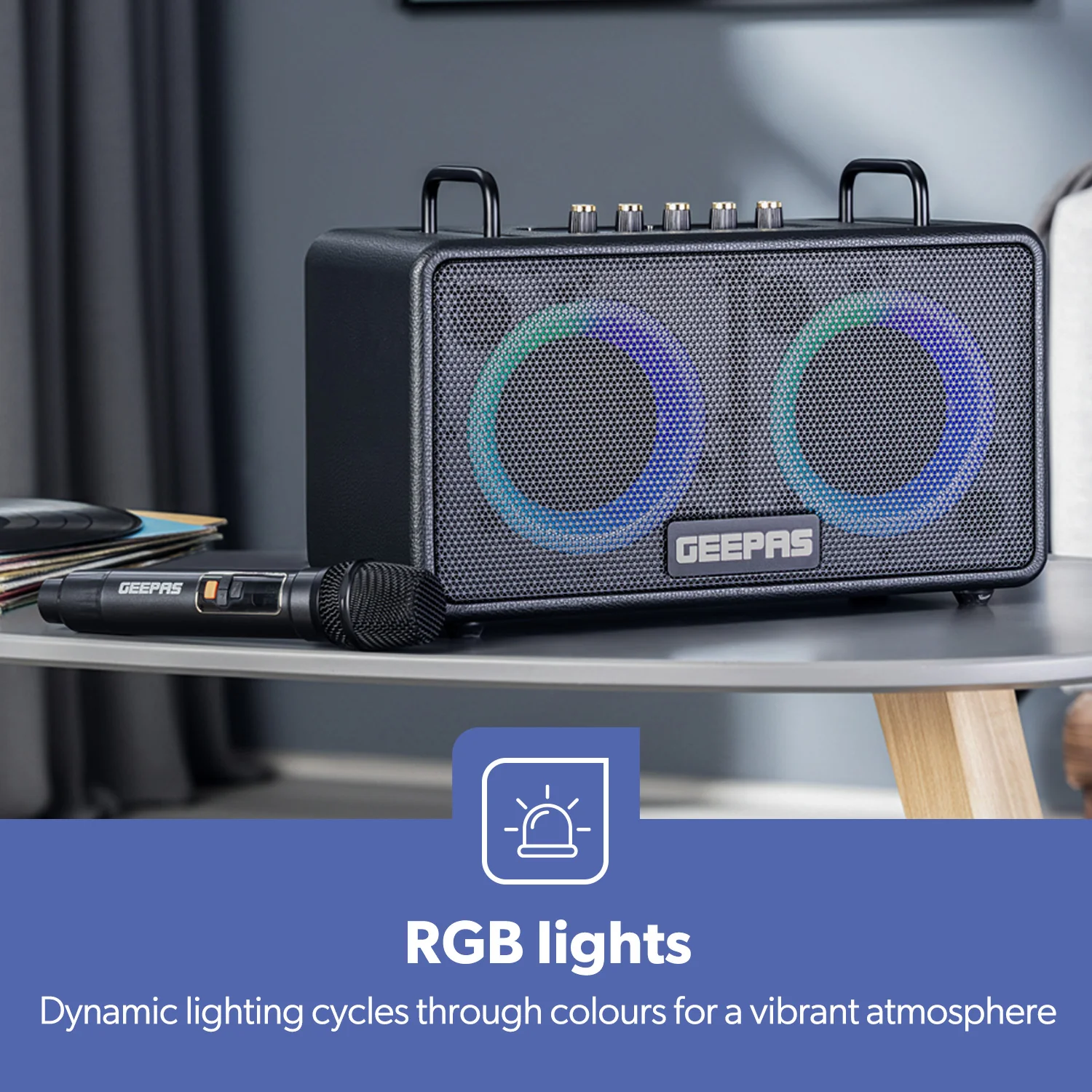 Portable Bluetooth Speaker With Wireless Microphone Karaoke Machine - Image 4