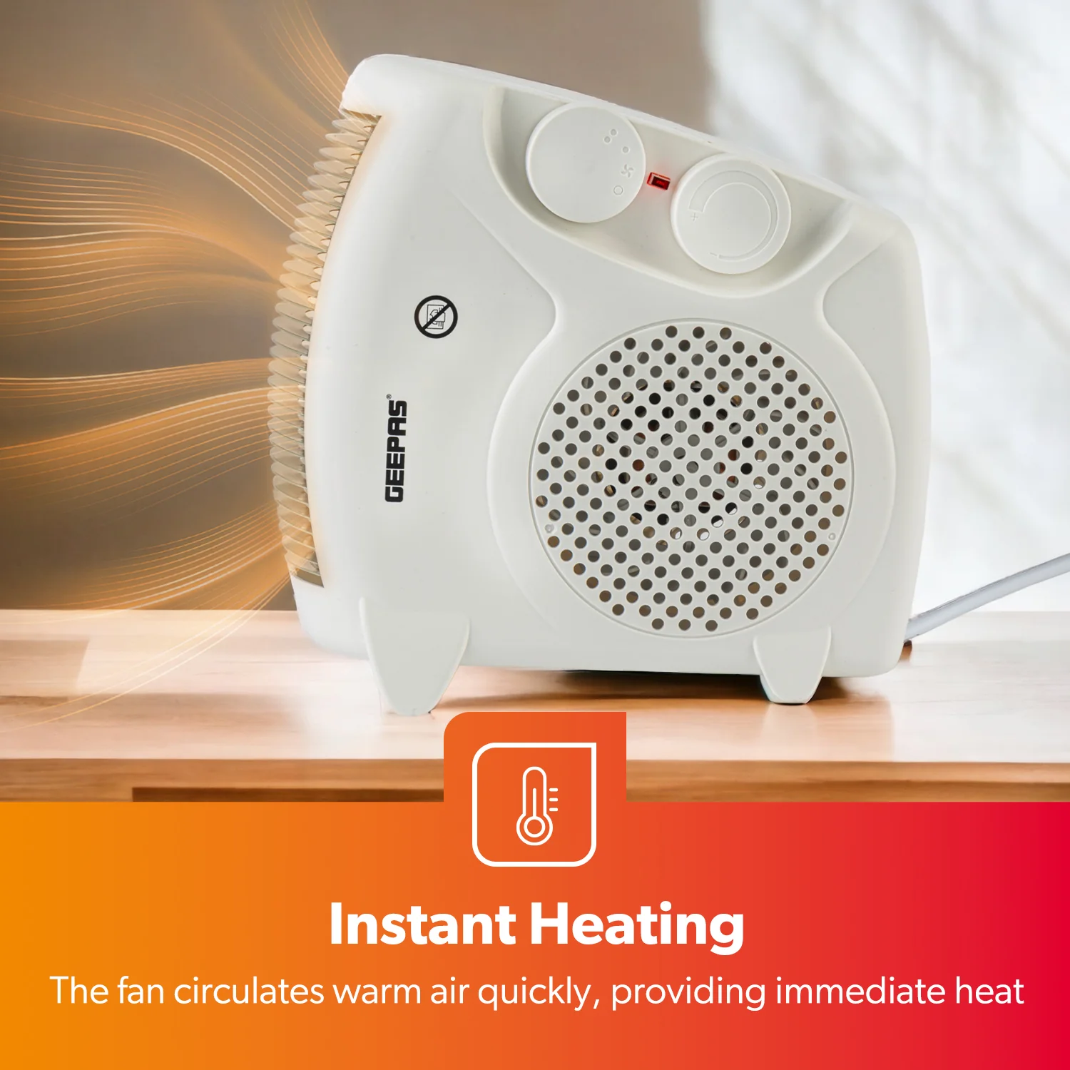 2000W Portable Upright Powerful Electric Fan Heater - Image 5