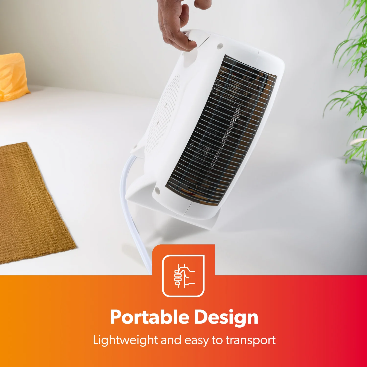 2000W Portable Upright Powerful Electric Fan Heater - Image 6