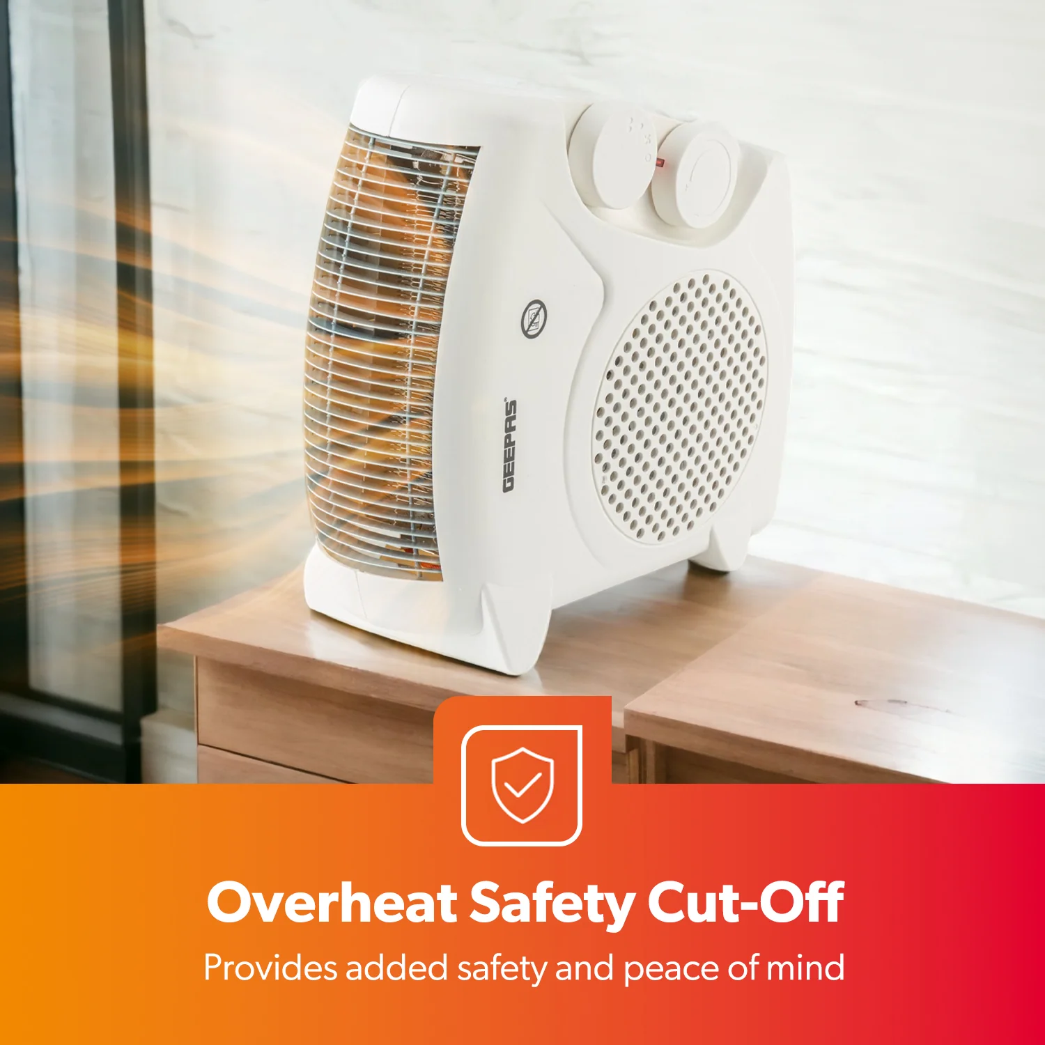 2000W Portable Upright Powerful Electric Fan Heater - Image 7