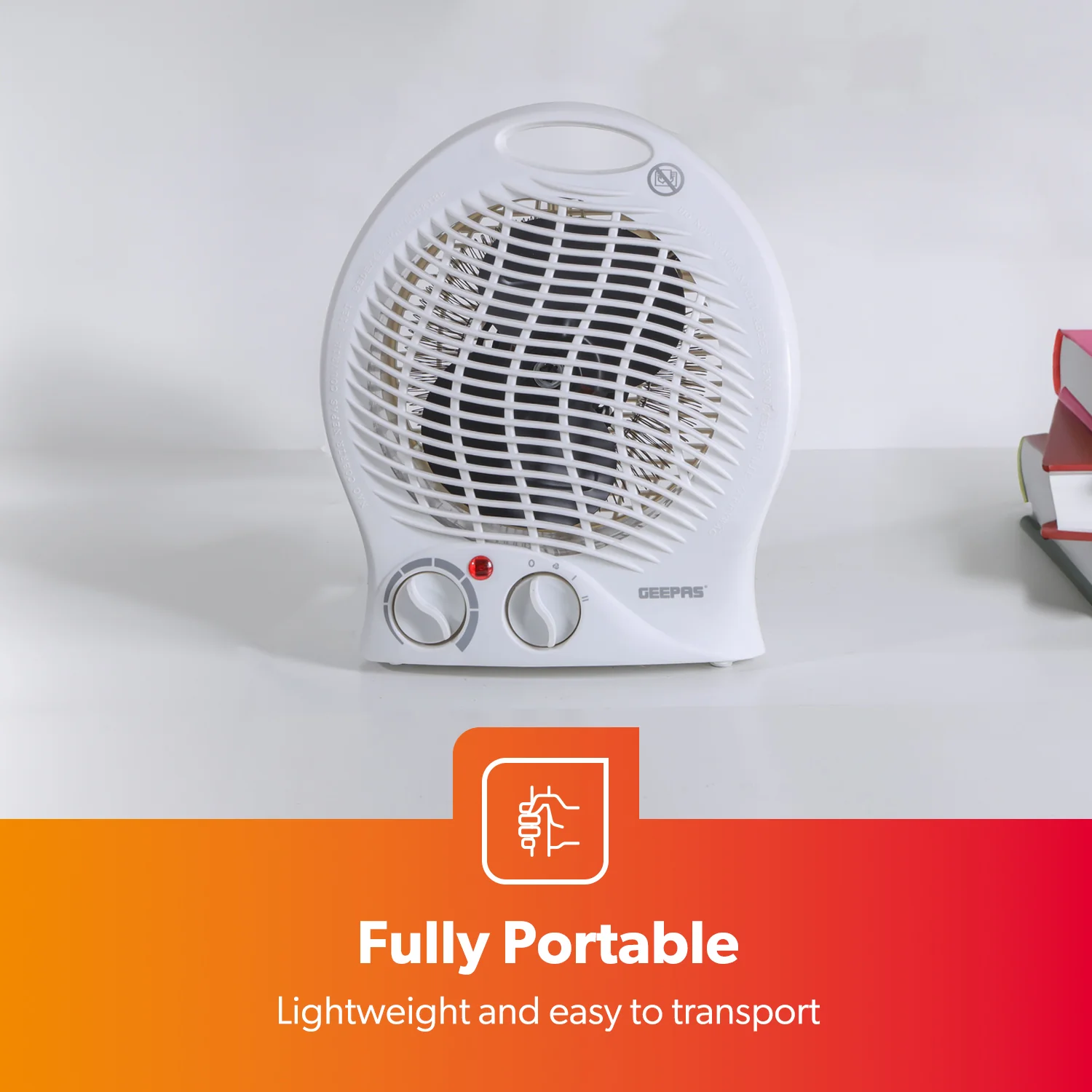 2000W Adjustable 2-In-1 Fan Heater With 2 Heat Settings - Image 7