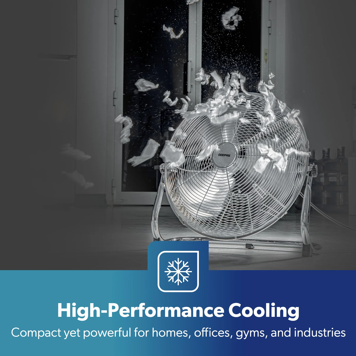 Premium 20-Inch Powerful 3-Speed Metal Floor Fan - Image 4
