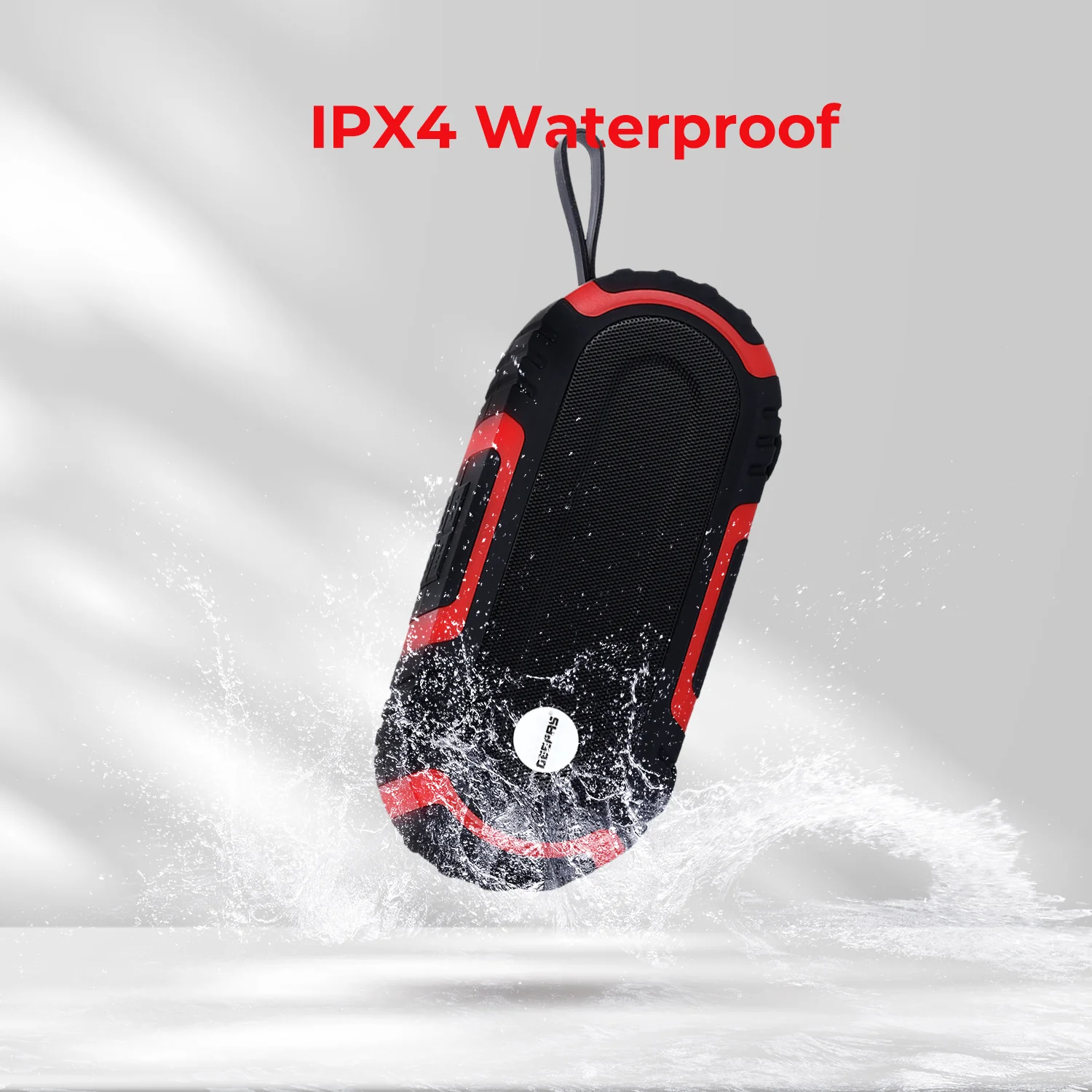 Black and Red Rechargeable 10m Wireless Speaker - Image 4