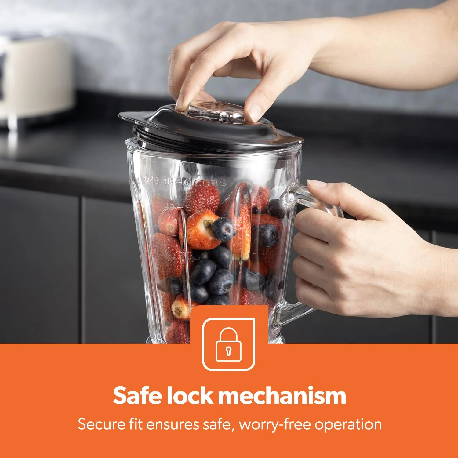 Retrovive Cream 2-In-1 Food Jug Blender With 1.5L Glass Jug - Image 8