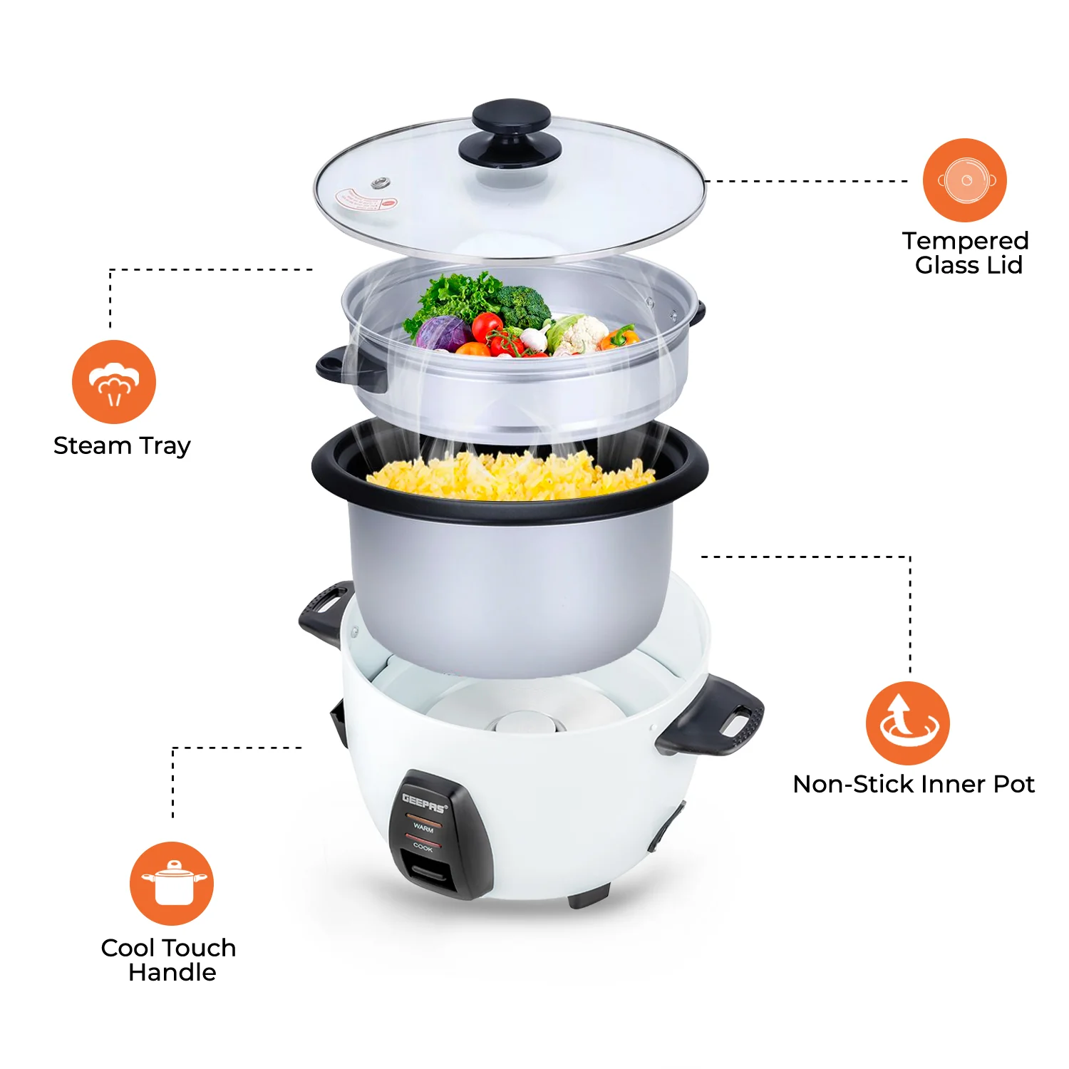 3-In-1 Rice Cooker and Steamer 1L - Image 4