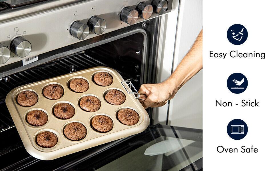 12-Cup Non-Stick Aluminium Baking Tray - Image 5