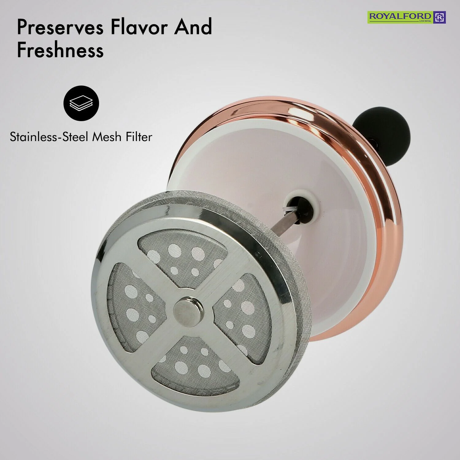 Rose Gold Glass Coffee Carafe (350ml & 650ml) - Image 4
