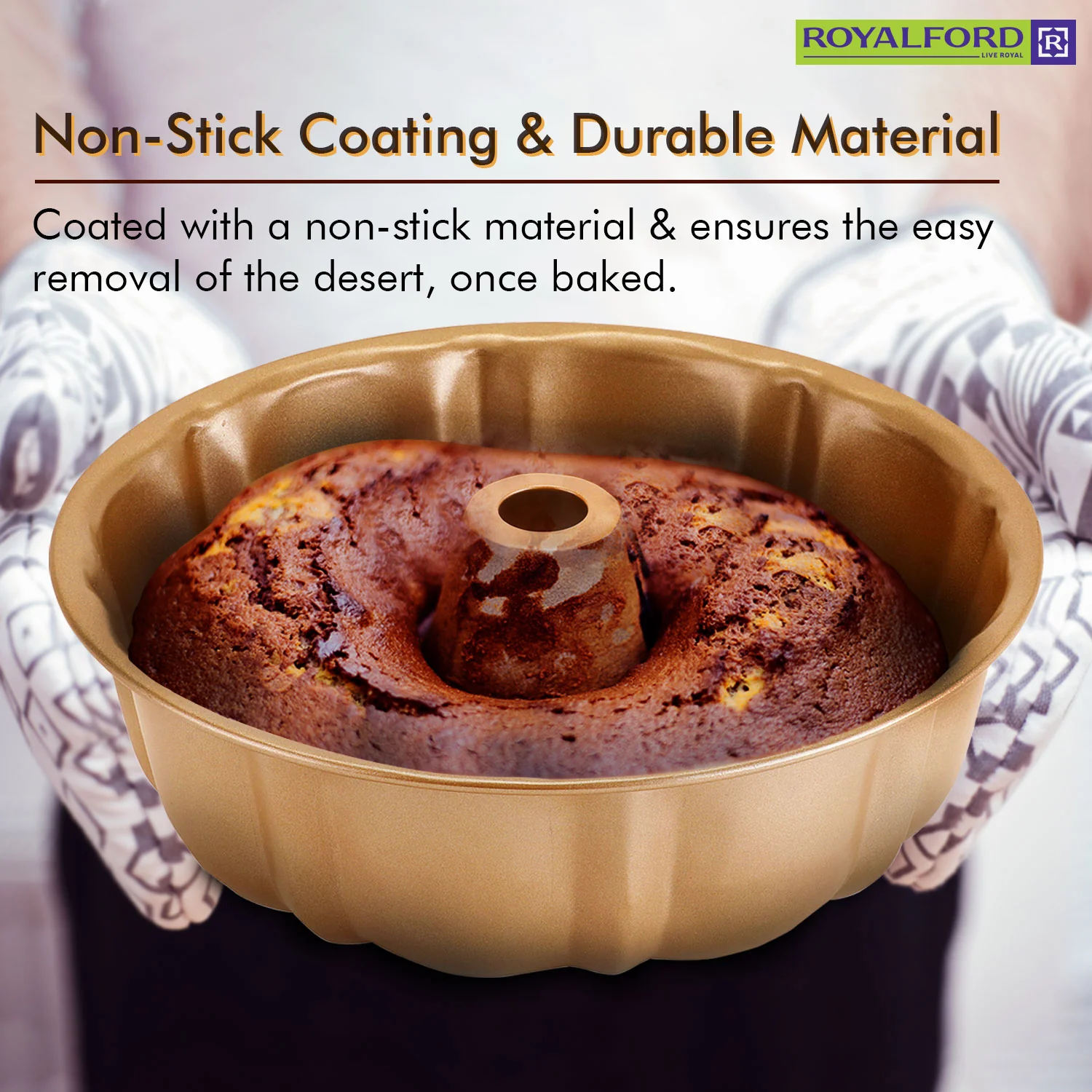 Royalford - Large Round Non-Stick Cake Tin - Image 3