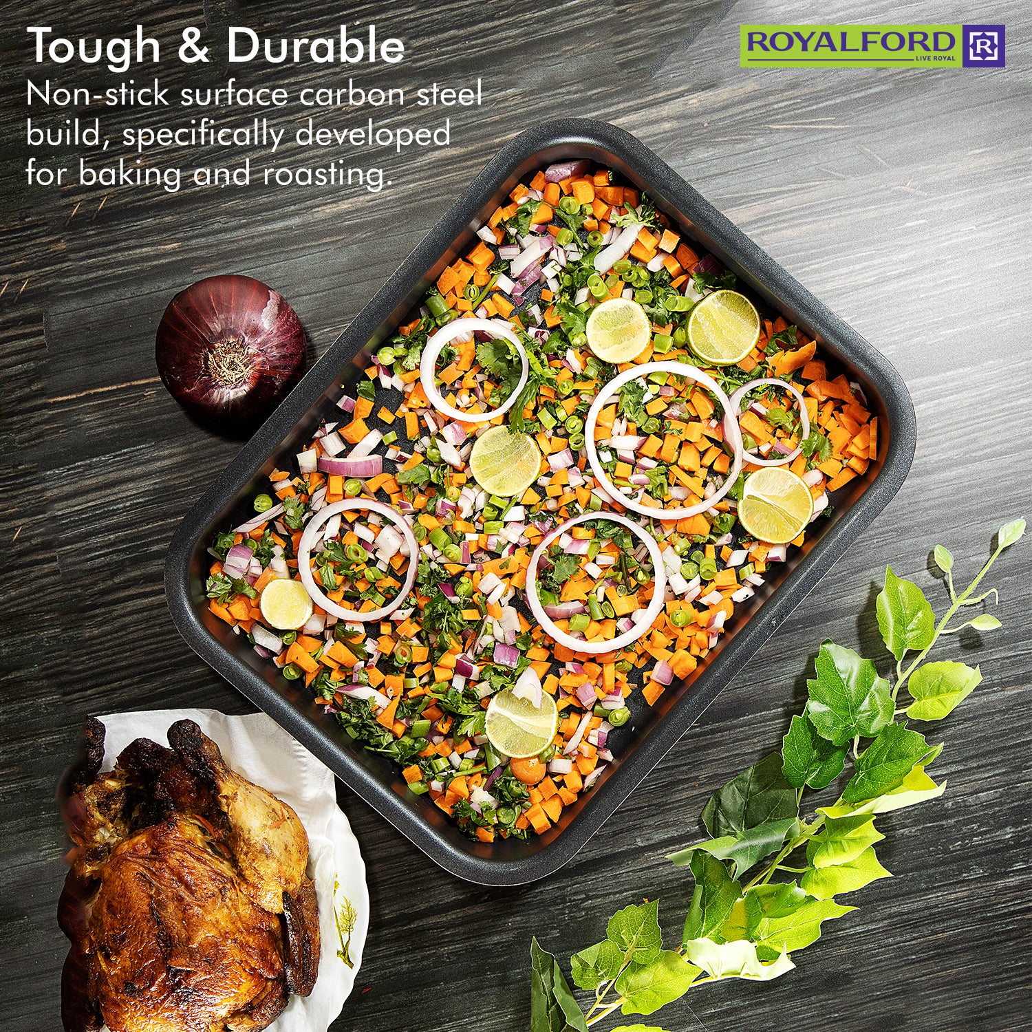 Royalford - Non-Stick Brownie Baking Tin - Image 3