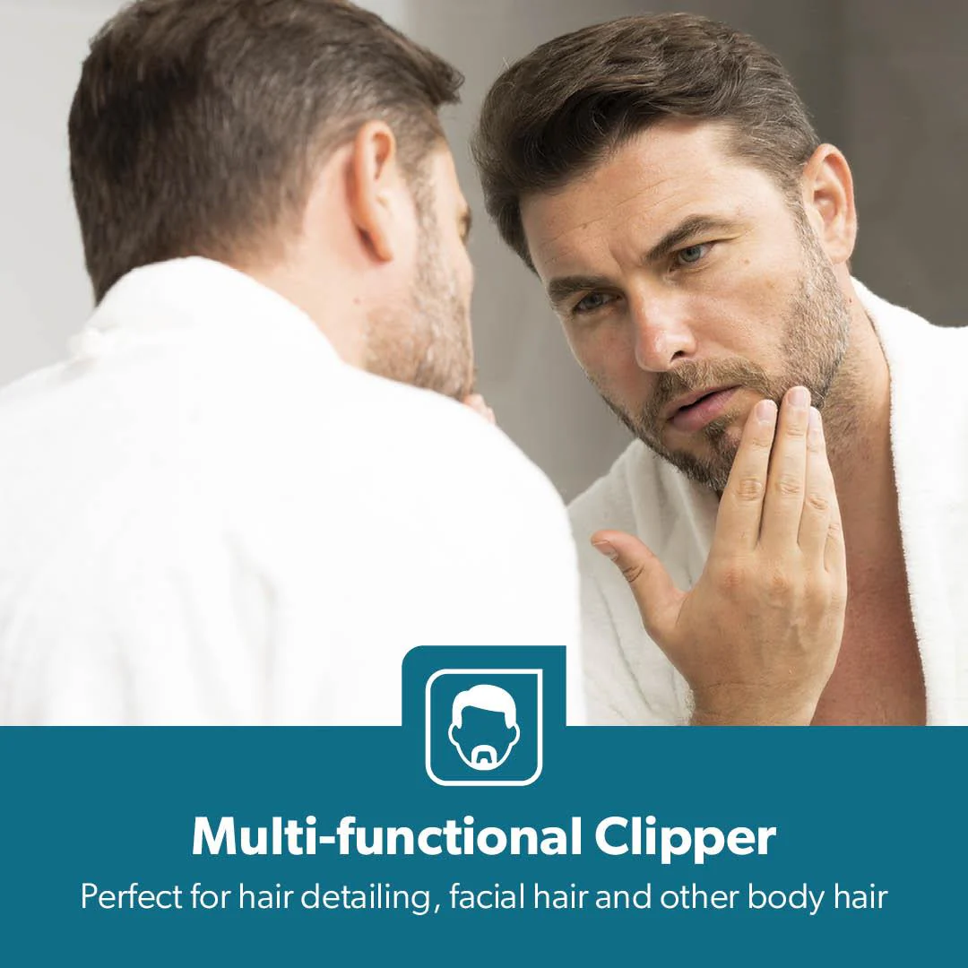 Silver Digital Beard Rechargeable Trimmer and Hair Clipper - Image 3
