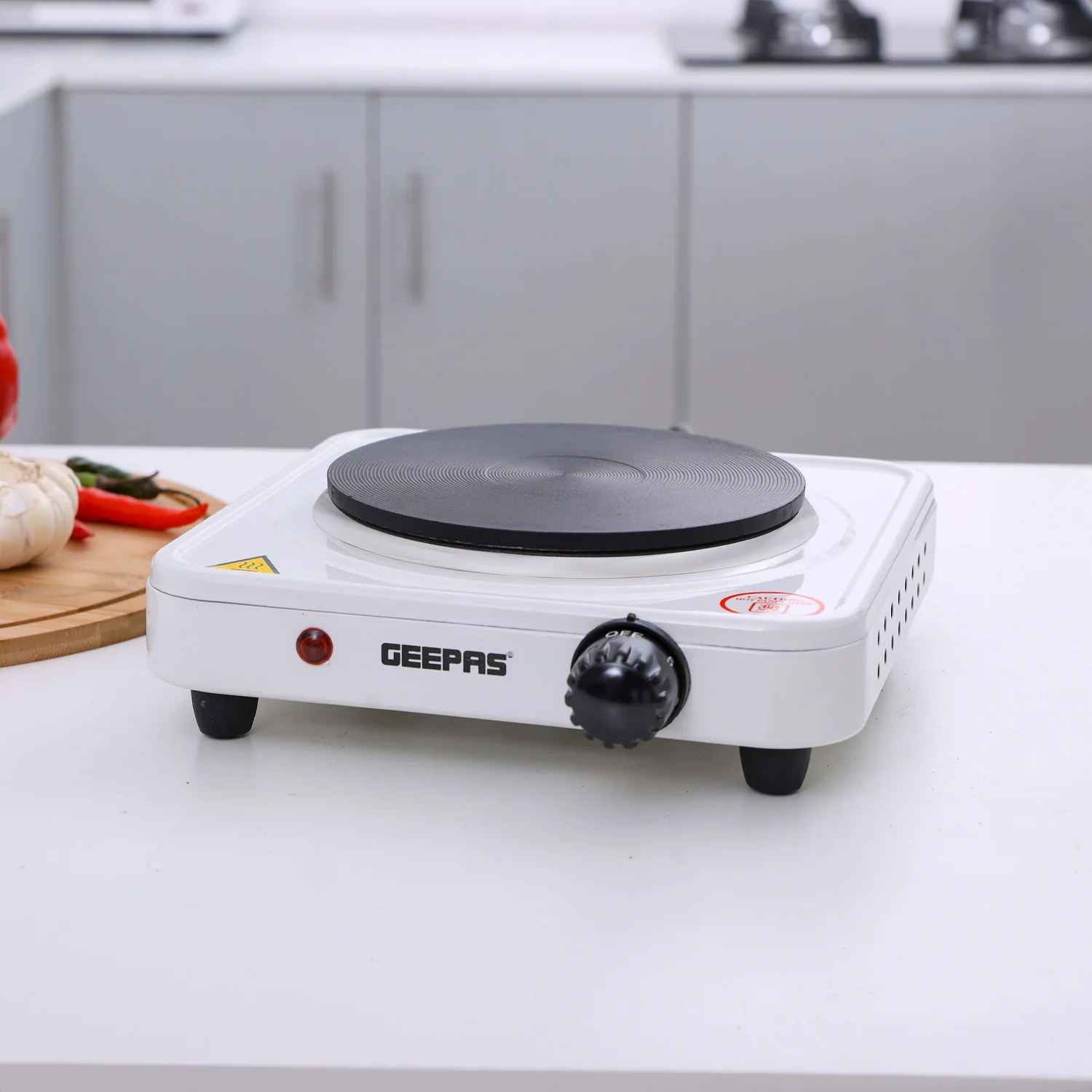 1000W Cast Iron Single Electric Hot Plate Table Top Cooker - Image 2