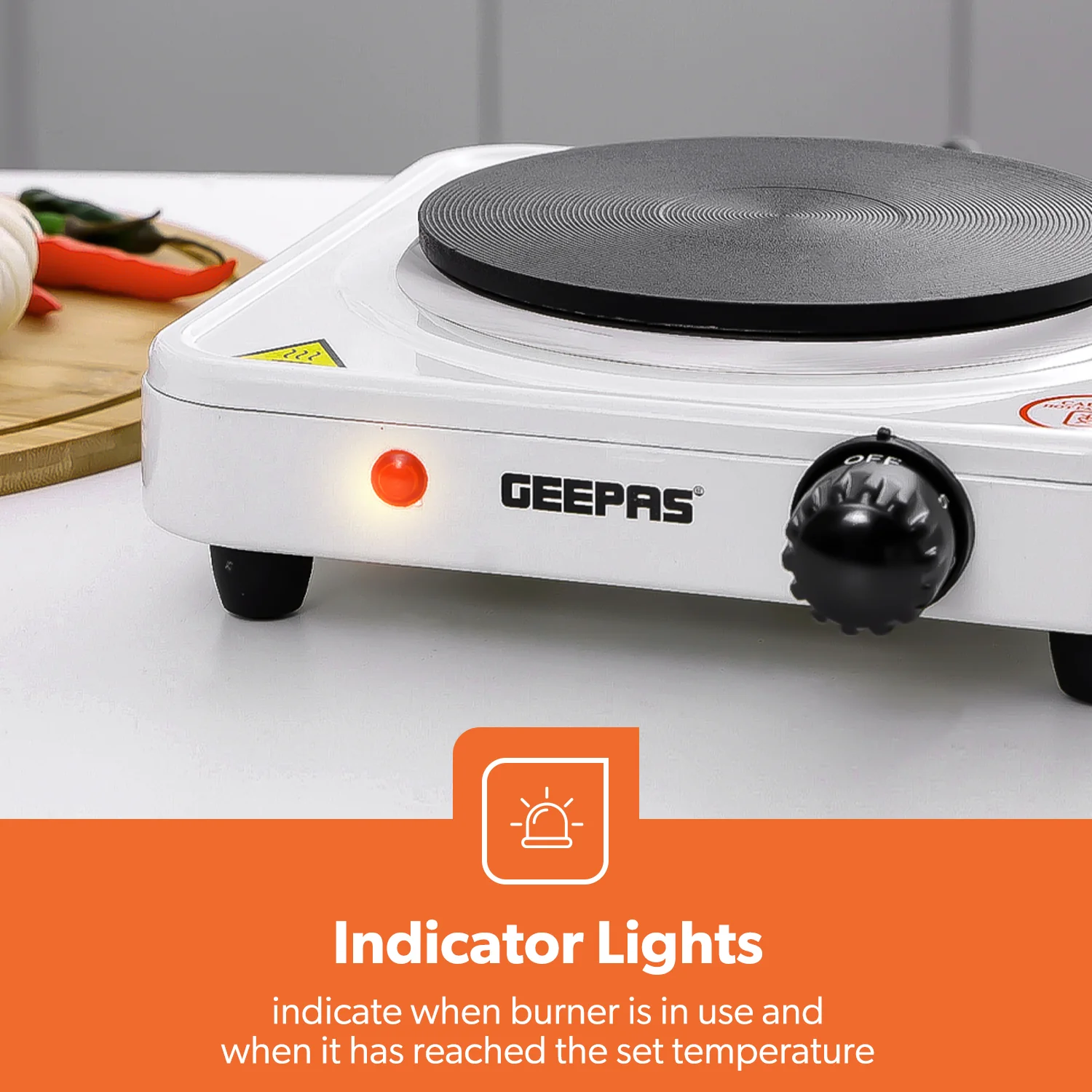 1000W Cast Iron Single Electric Hot Plate Table Top Cooker - Image 4
