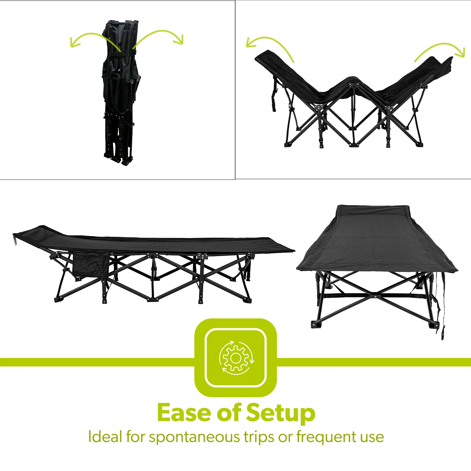 Single Mesh Folding Outdoor and Camping Bed - Image 3