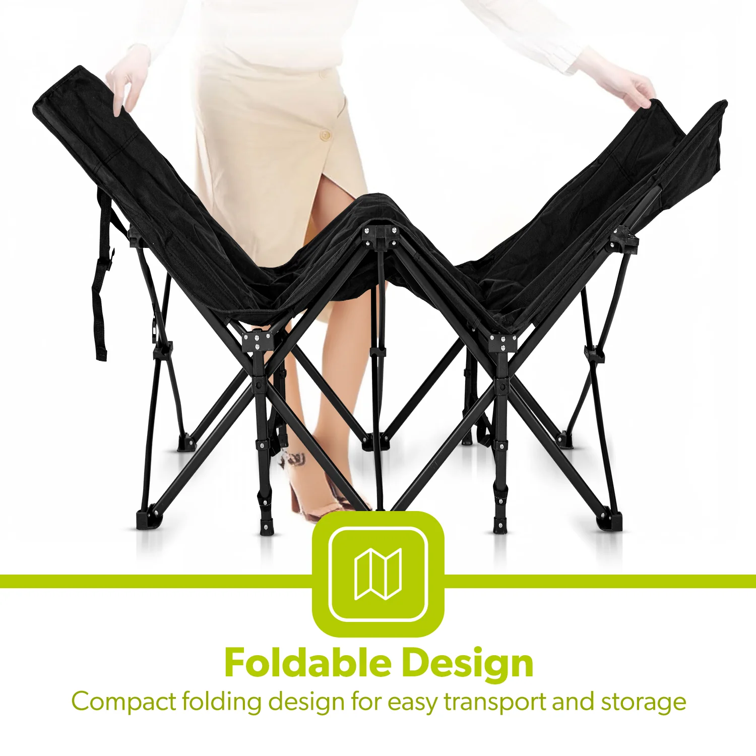 Single Mesh Folding Outdoor and Camping Bed - Image 6