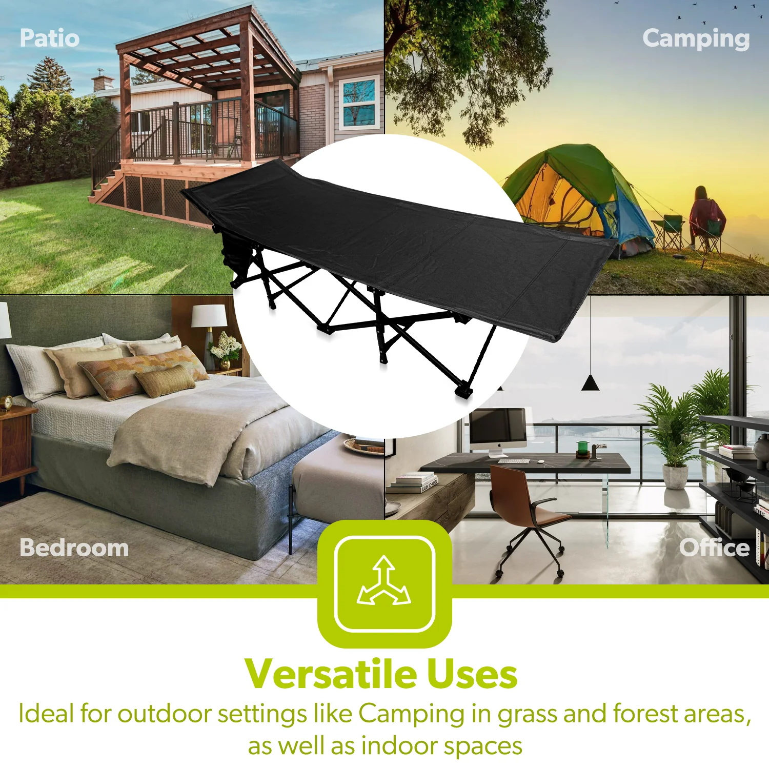 Single Mesh Folding Outdoor and Camping Bed - Image 7
