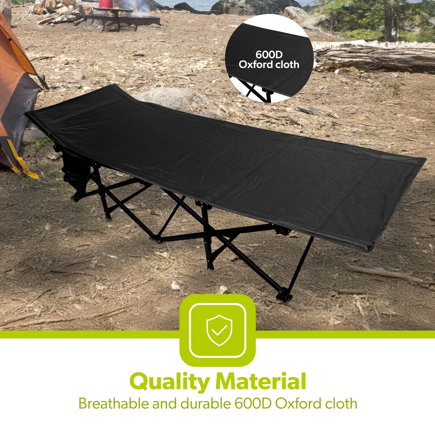 Single Mesh Folding Outdoor and Camping Bed - Image 8