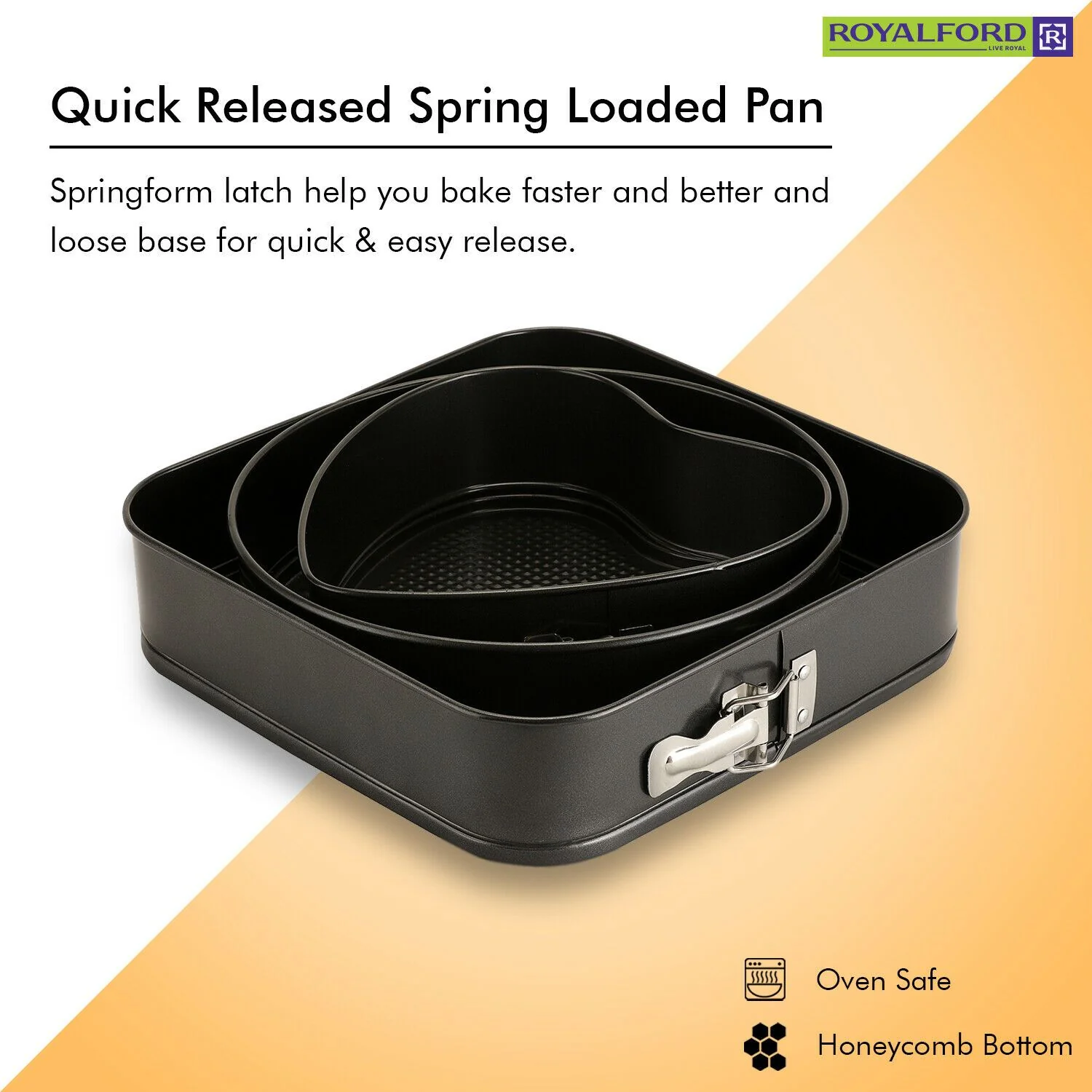Premium Non-Stick Spring Form Cake Tins Set | Royalford - Image 5