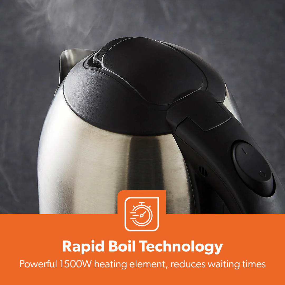 1.8L Cordless Stainless Steel Electric Kettle, 1800W Fast Boil - Image 4