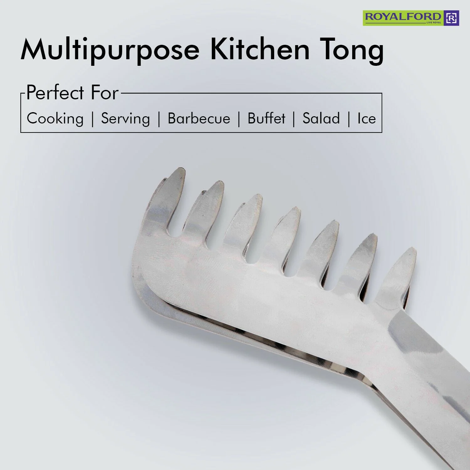 Stainless Steel Serving Tongs By Royalford - Image 4