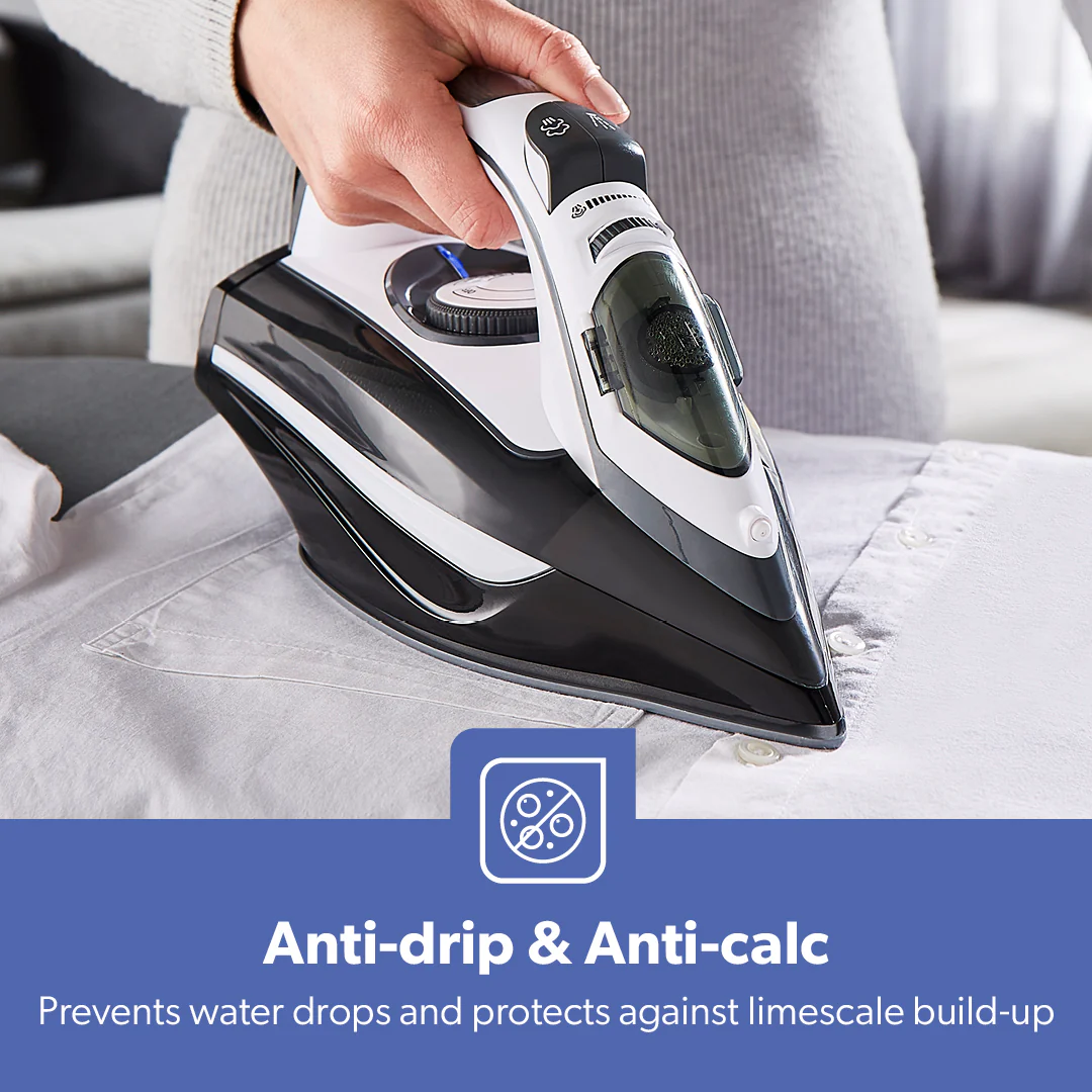 Black Anti-Drip Ceramic Plate Steam Iron - Image 4