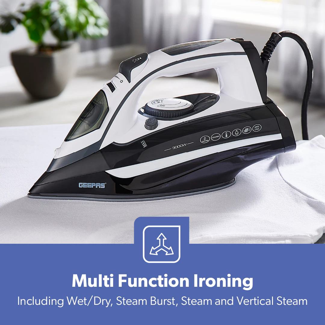Black Anti-Drip Ceramic Plate Steam Iron - Image 7