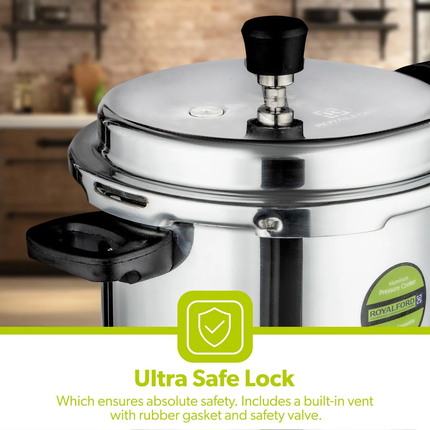 5L Lightweight Aluminium Stovetop Pressure Cooker - Image 6