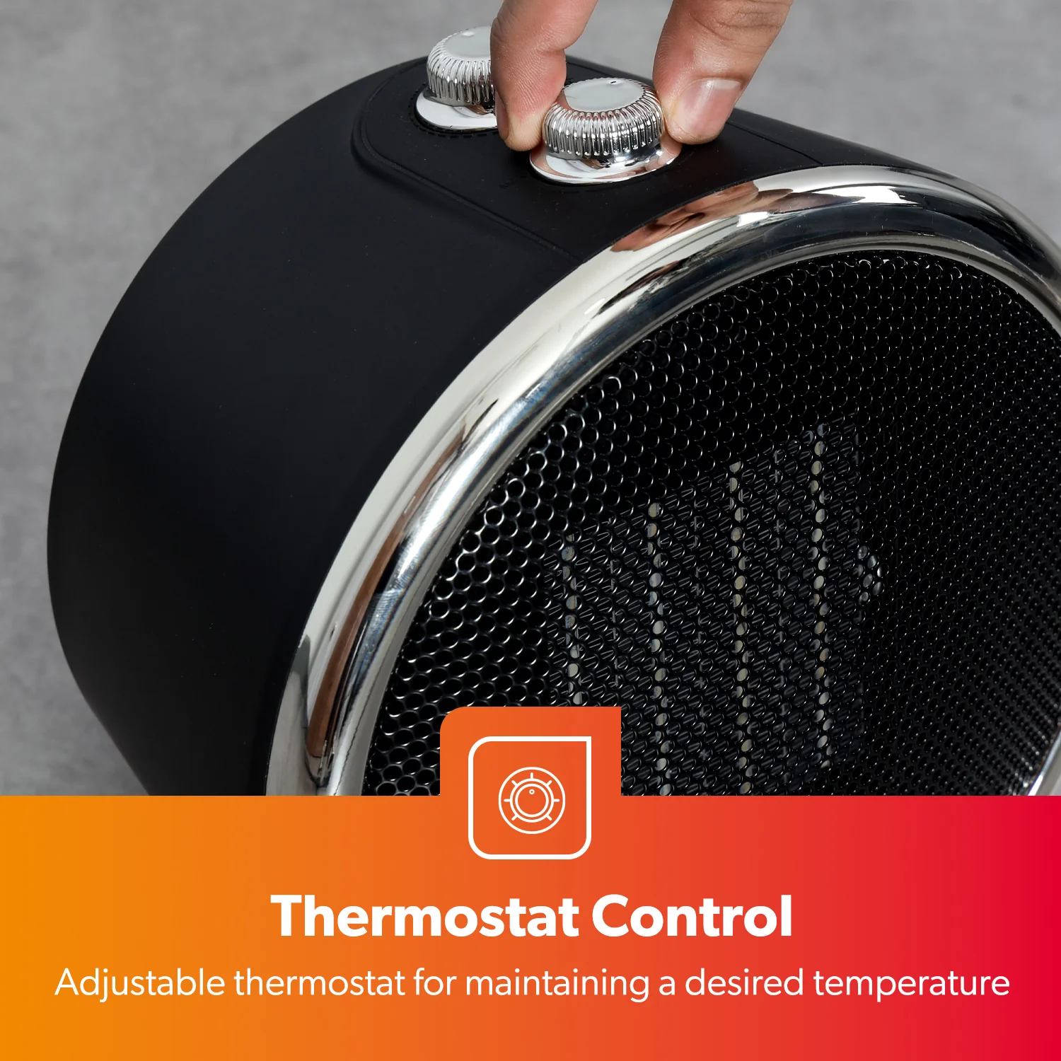 Energy Efficient PTC Ceramic Heater With Thermostat and Cool Shot - Image 3