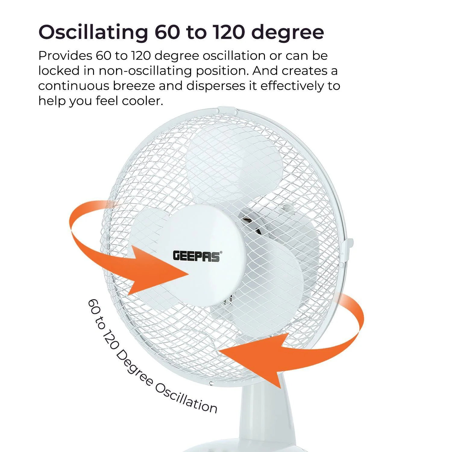 Two White 12" Oscillating Electric Table Fans - Image 8