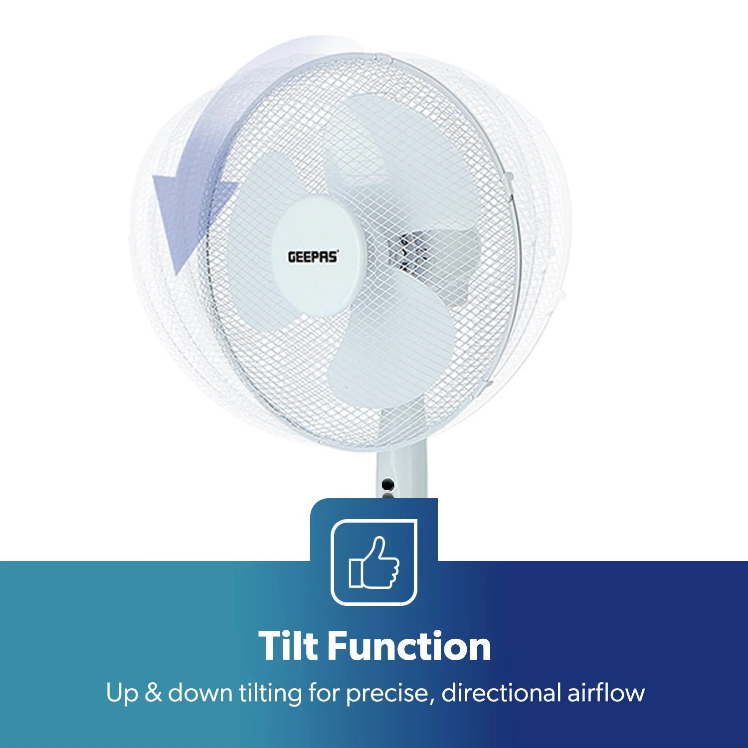 Set Of 2 Deluxe 16-Inch White Oscillating Pedestal Fans - Image 4