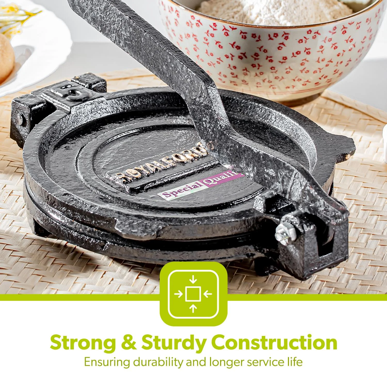 Cast Iron Chapati maker and Roti Press (18.5cm & 20cm) - Image 5
