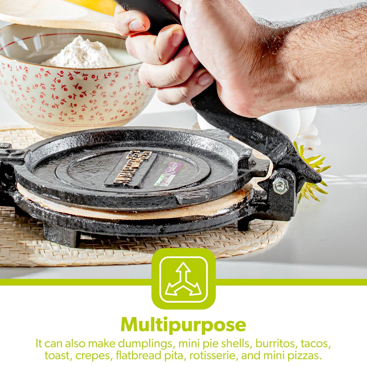 Cast Iron Chapati maker and Roti Press (18.5cm & 20cm) - Image 7