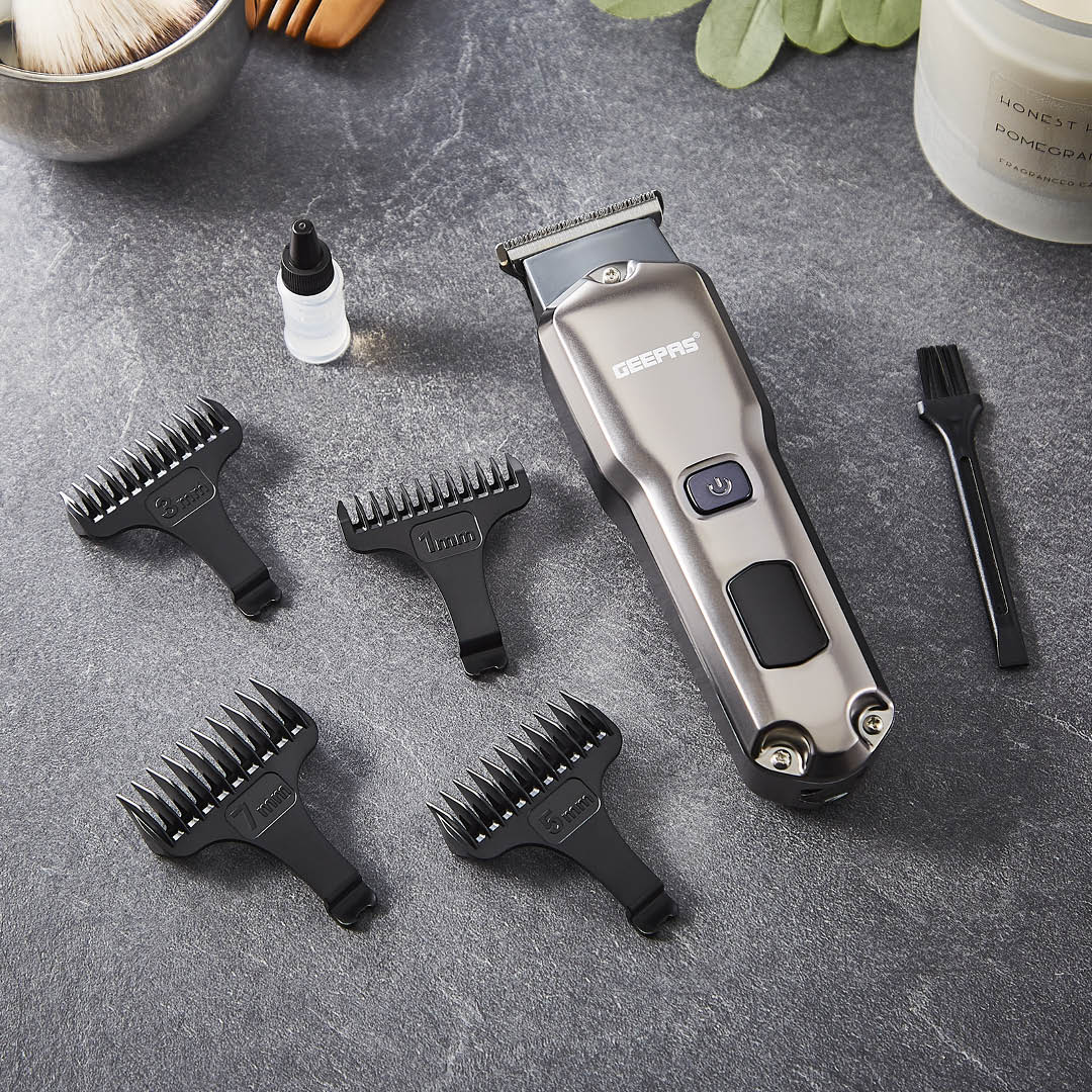 Waterproof Chrome Rechargeable Hair and Beard Trimmer - Image 2