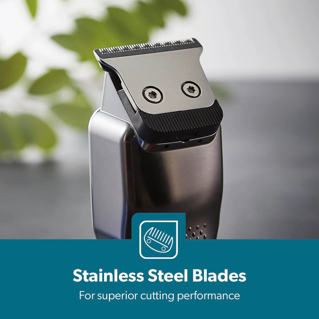 Waterproof Chrome Rechargeable Hair and Beard Trimmer - Image 7