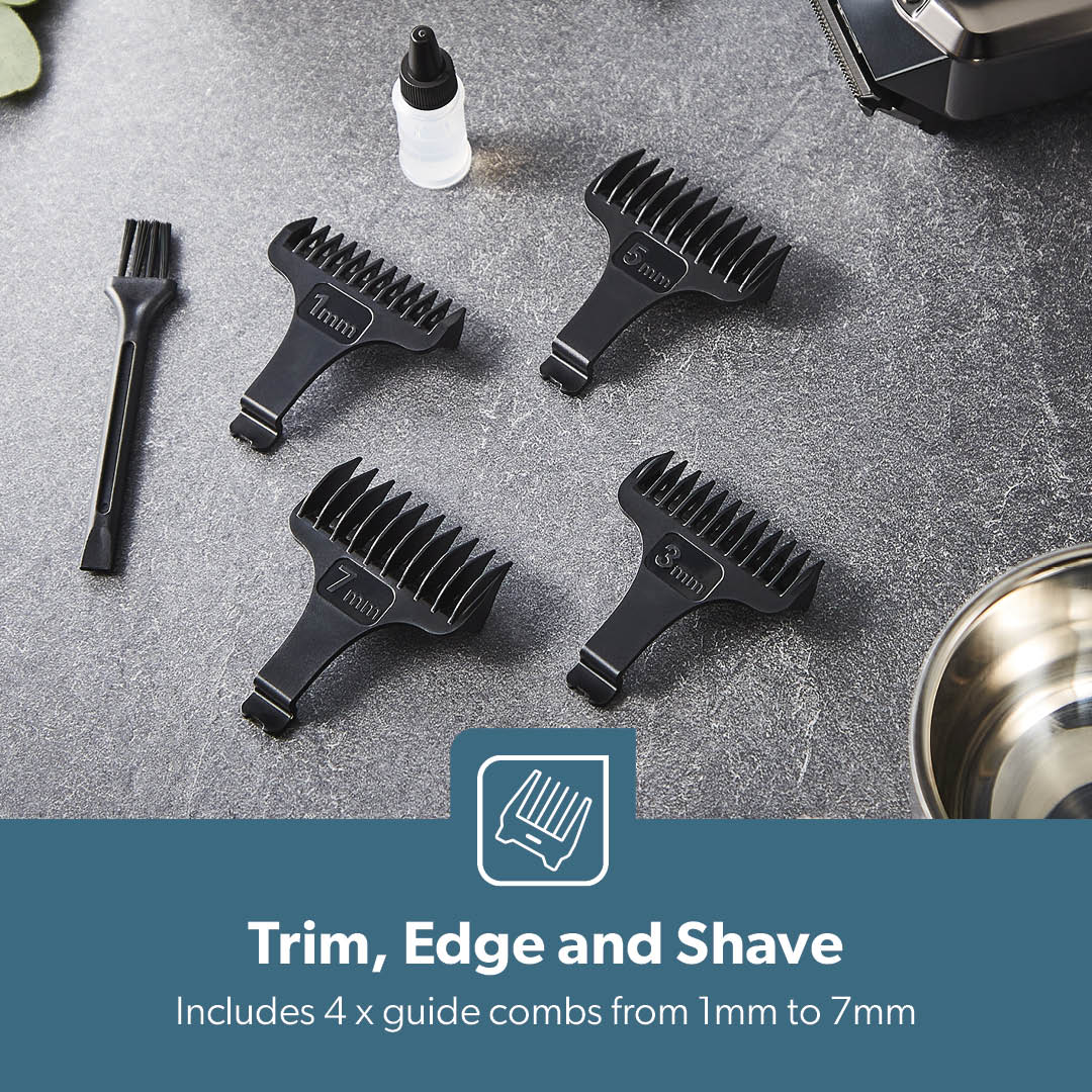 Waterproof Chrome Rechargeable Hair and Beard Trimmer - Image 8