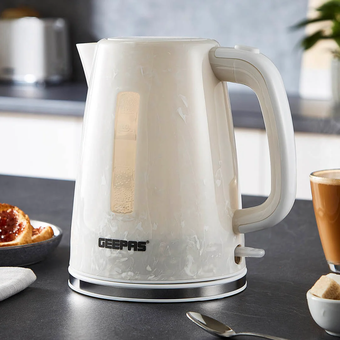 White 1.7L Premium Rapid Boil Cordless Electric Kettle 2200W - Image 2