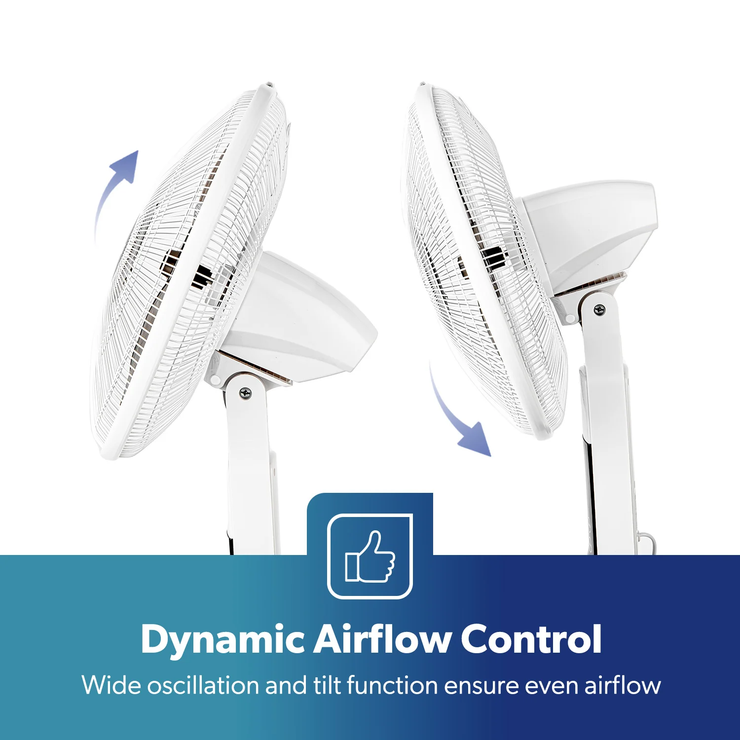 White 16" Digital Pedestal Fan With Remote Control 60W - Image 8