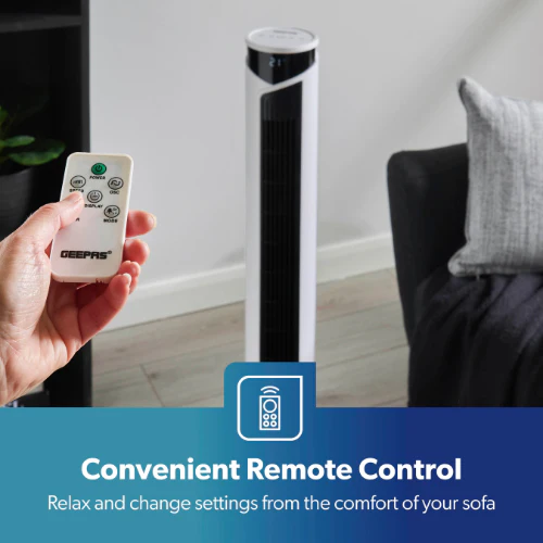 37-Inch Digital Oscillating Tower Fan With Remote Control - Image 4