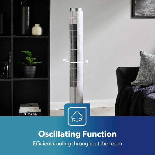 White 46-Inch Remote Controlled Ultra Powerful Tower Fan - Image 4