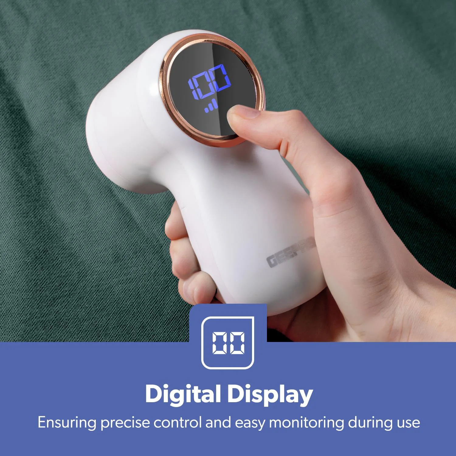 Digital White Battery Operated Fabric Shaver/Lint Remover - Image 4